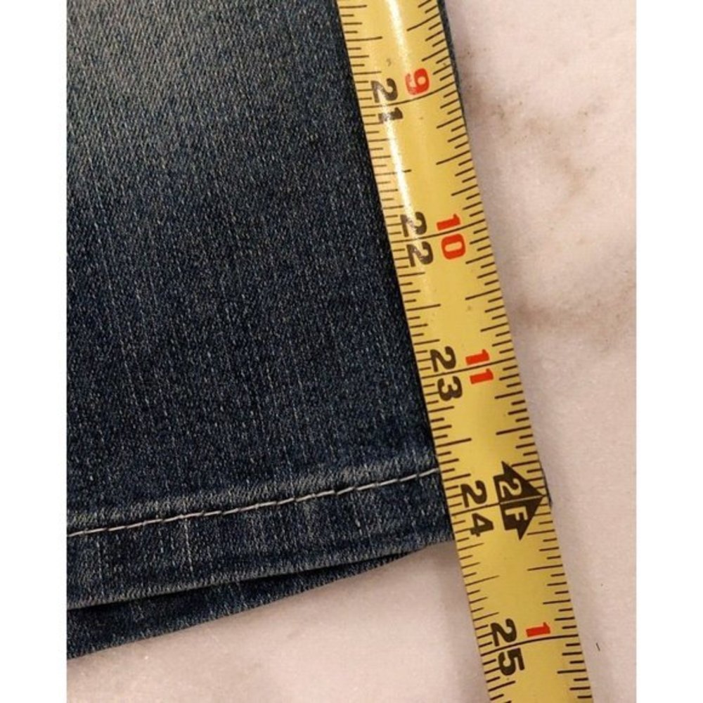 Ariya Capri Jeans Women's 3/4 Juniors Blue Denim Distressed Low Rise 28X24 - Picture 6 of 8